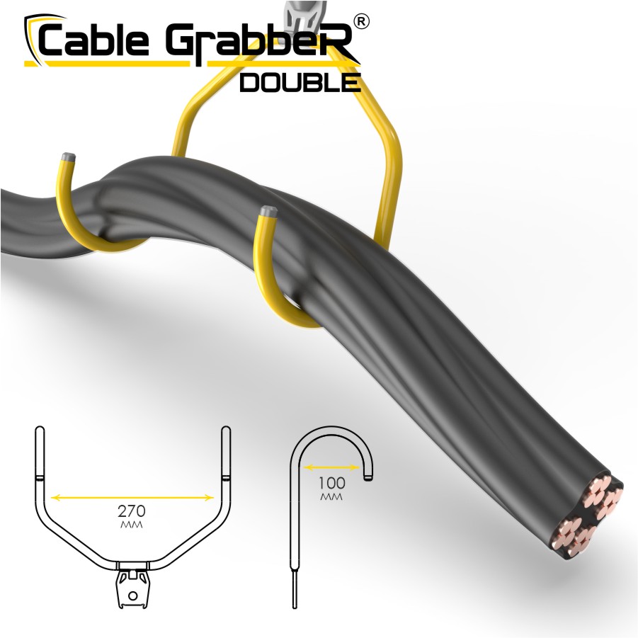 Инструмент безопасности для ручного перемещения кабелей Cable Grabber DOUBLE STCGD 150