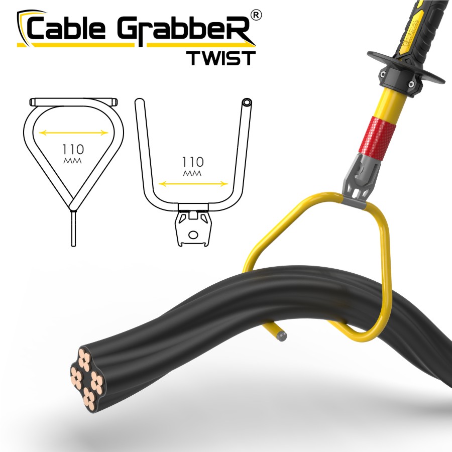 Инструмент безопасности для ручного перемещения кабелей, рукавов, труб Cable GrabbeR TWIST STCGT 180
